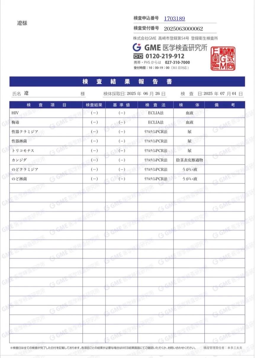 検査結果